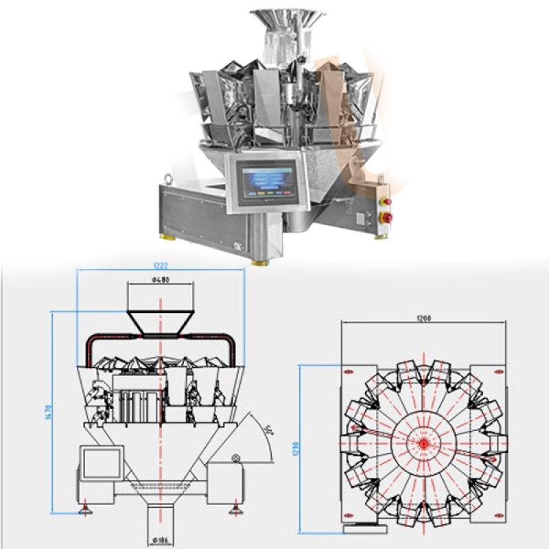 Máquina de Llenado y Pesaje Multicabezal de 10 unidades